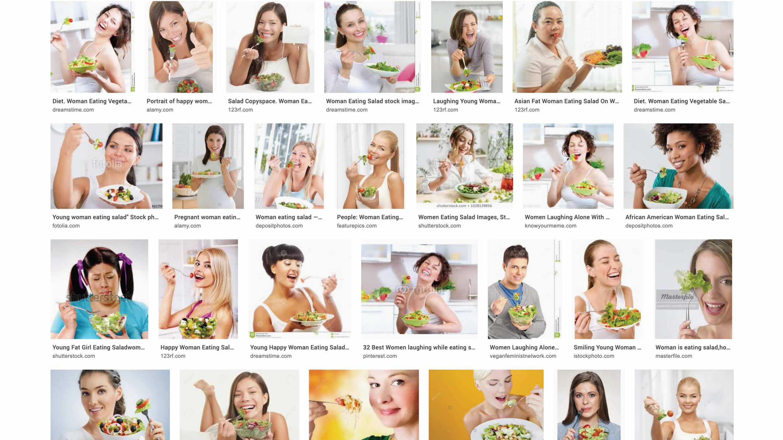 Zoek op “Woman eating salad”