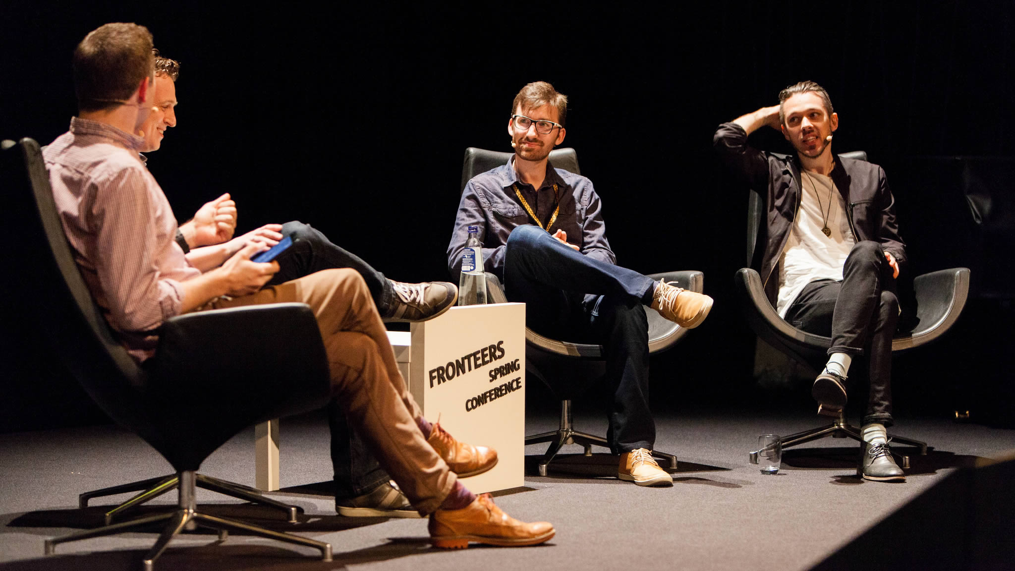 Panel discussion about Visual Performance - Hawksworth, Ahlin, Bakaus, Stein. Photo by Peter Peerdeman