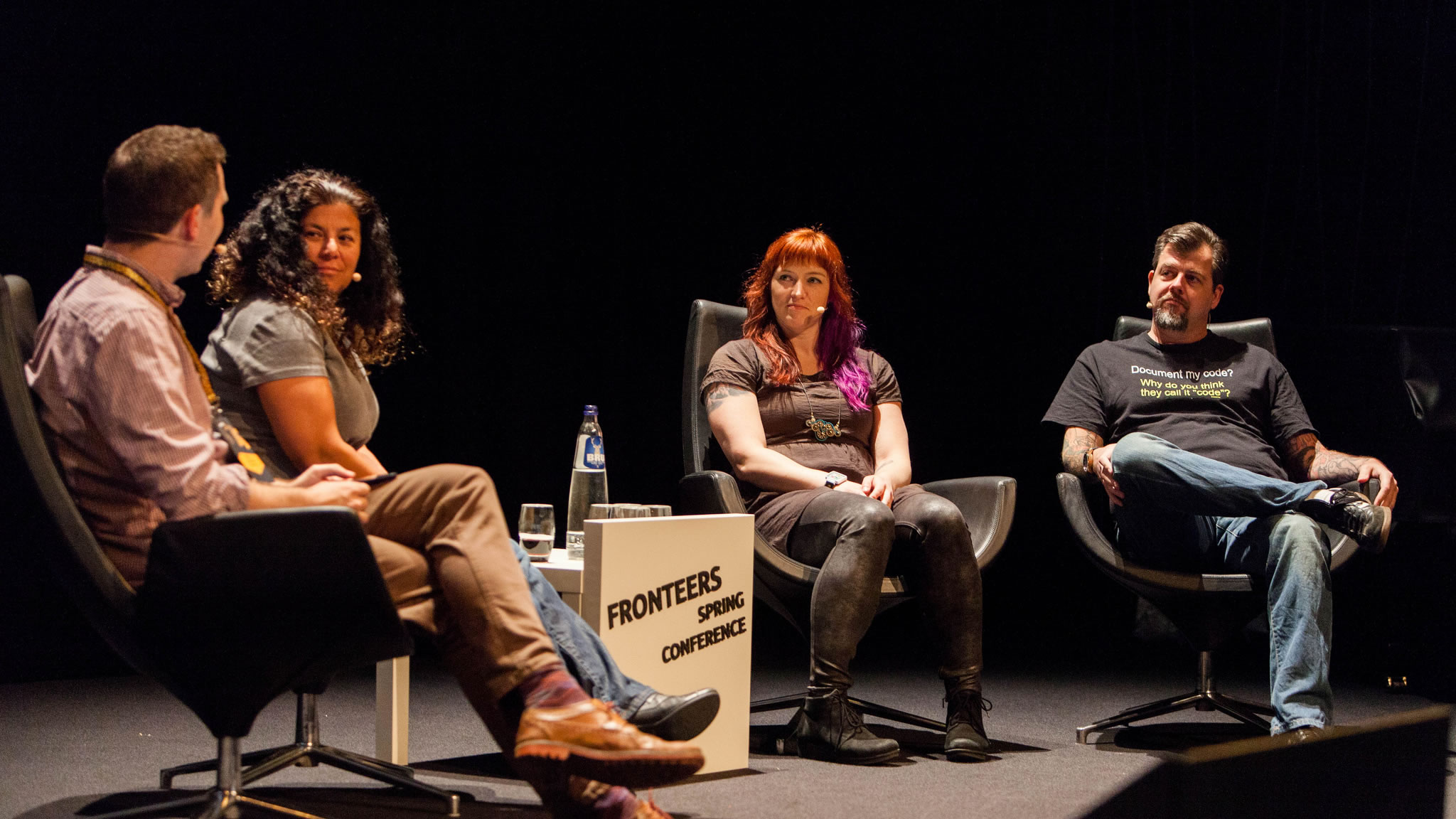 Panel discussion about Accessible Performance - Hawksworth, Weyl, Sutton, Groves. Photo by Peter Peerdeman