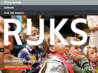 Screenshot of Rijksmuseum homepage